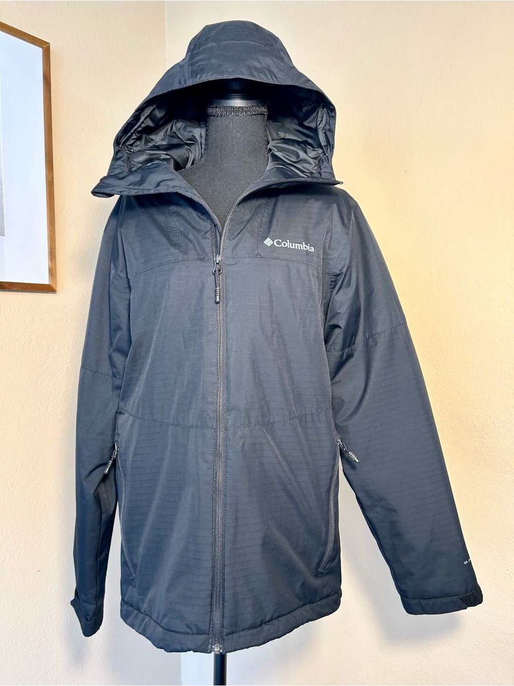 Gorpcore Columbia Men’s Black Omni-Heat Insulated Winter Puffer Jacket SZ Small